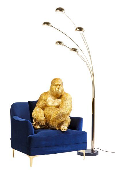 Deko Figur Monkey Gorilla Side XL Gold 76cm