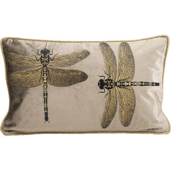 Kissen Glitter Dragonfly Braun 50x30cm